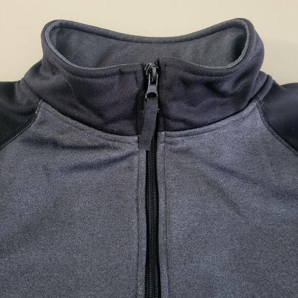 Badger Men's Athletic Black and Gray Qtr-Zip Long Sleeve Pullover - Picture 7 of 11